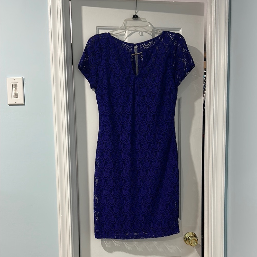 Bisou Bisou Purple Sheath Mini Dress for Weddings